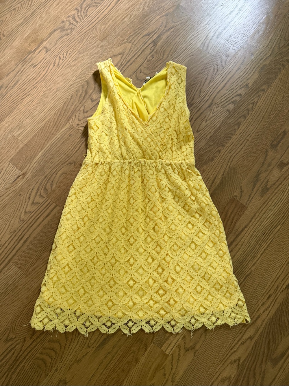 Annabella Yellow Lace Sleeveless Dress
